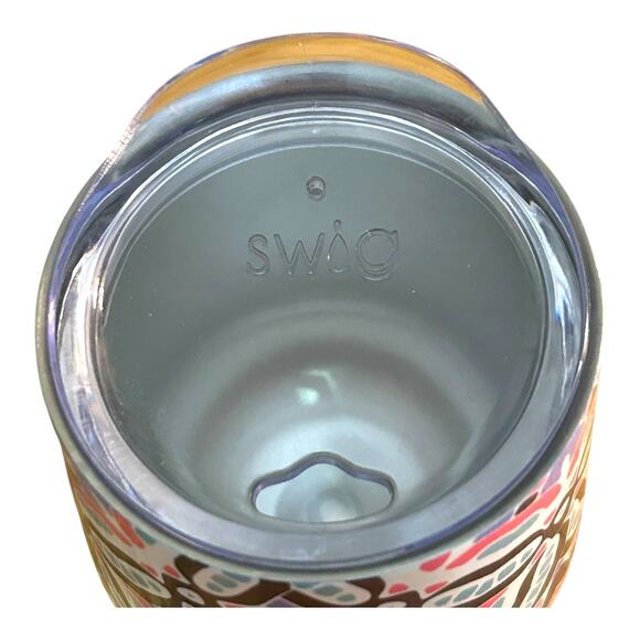 Swig Stemless Wine Tumbler 12 oz Black Pink Design - Picture 4 of 4